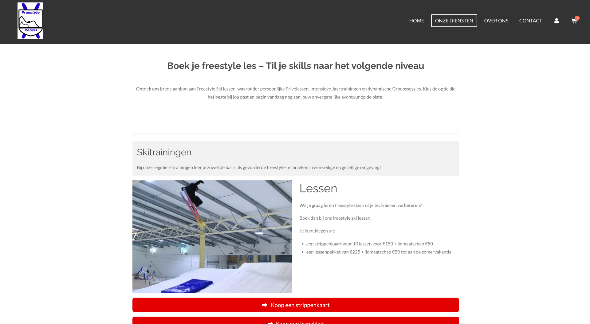 Oude website van Freestyle Rebels